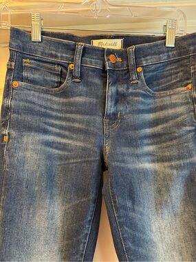 Madewell Women's Dark Wash Skinny Jeans with Subtle Fade XS